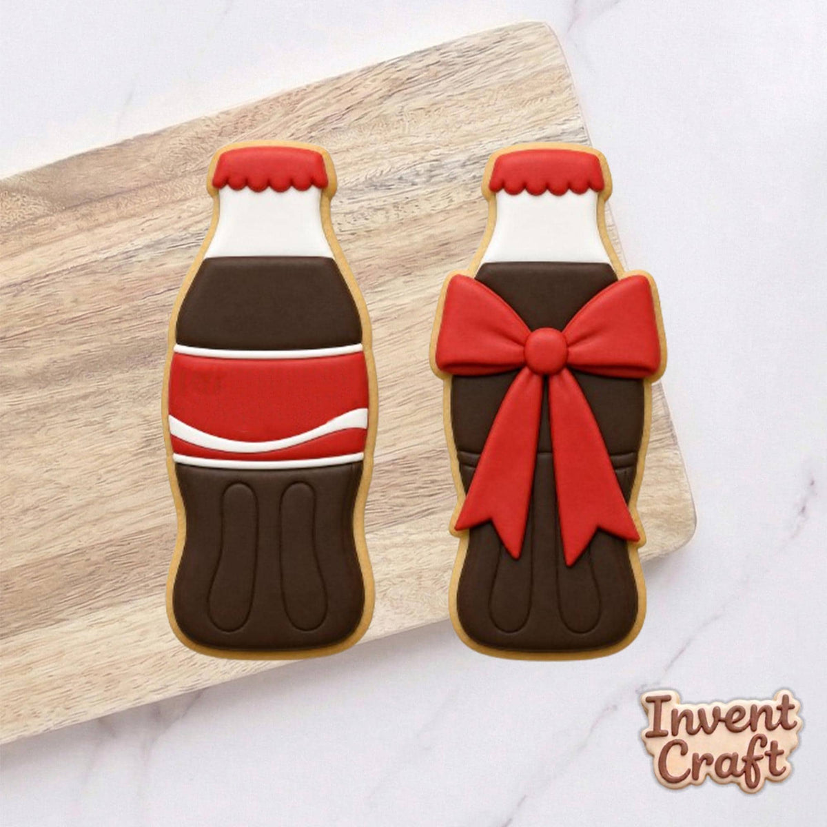 Bow Soda Bottle With Bow Cookie Cutter, Baby Shower Cutter, Birthday Gifts, Clay Cutter, Fondant Cutter, Baby Baking, Fondant Cutter