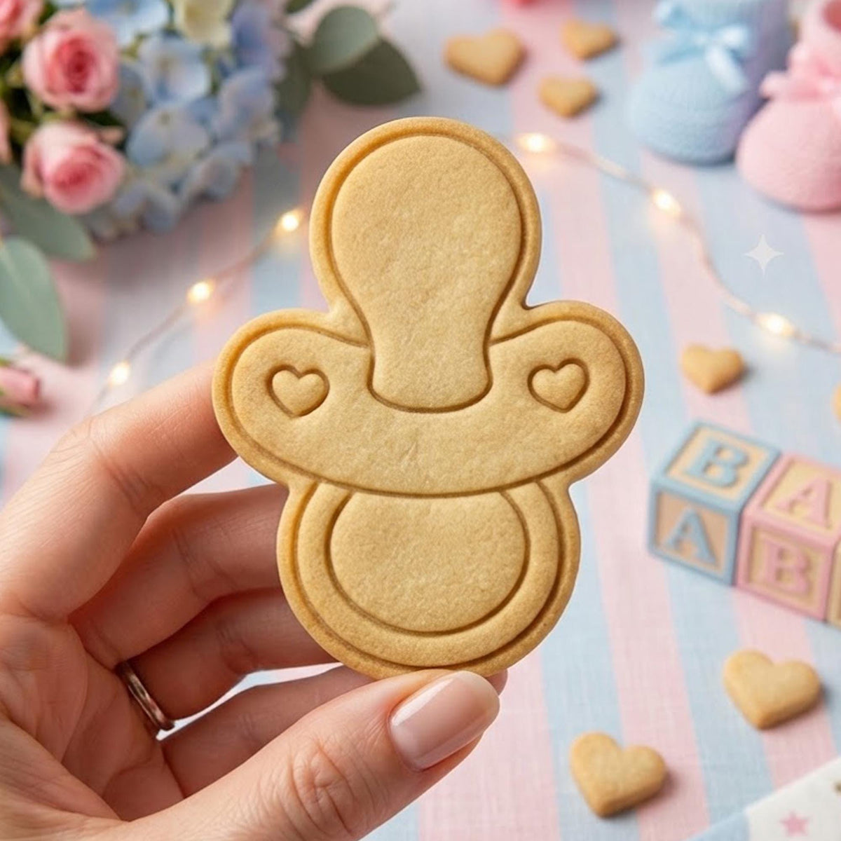 Baby Nipples Cookie Cutter Stamp, Baby Gift, Baby Shower Cutter, Custom Cookie Stamp, Birthday Baking, Happy Birthday, 1st Birthday