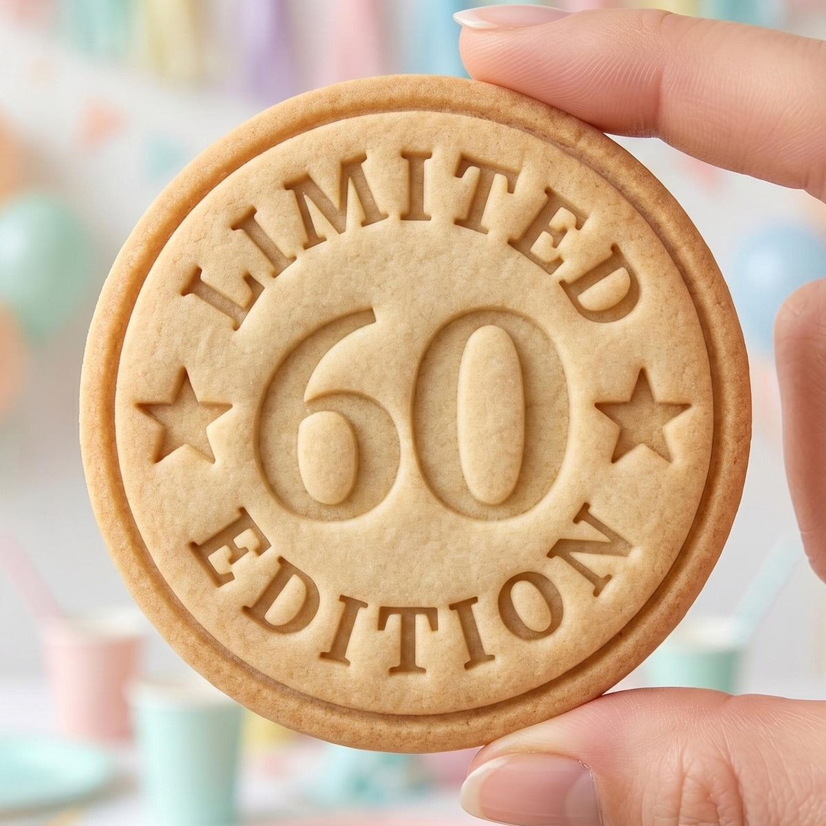 Custom Age Limited Edition Cookie Cutter, Birthday Milestone Round Stamp, Polymer Clay Cutter, Personalized Anniversary Mold, Round Plaque